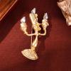 Broche Portalámparas Tale Lumiere Joyería de Aleación Resistente Con Acento Esmaltado Para Ocasiones Especiales