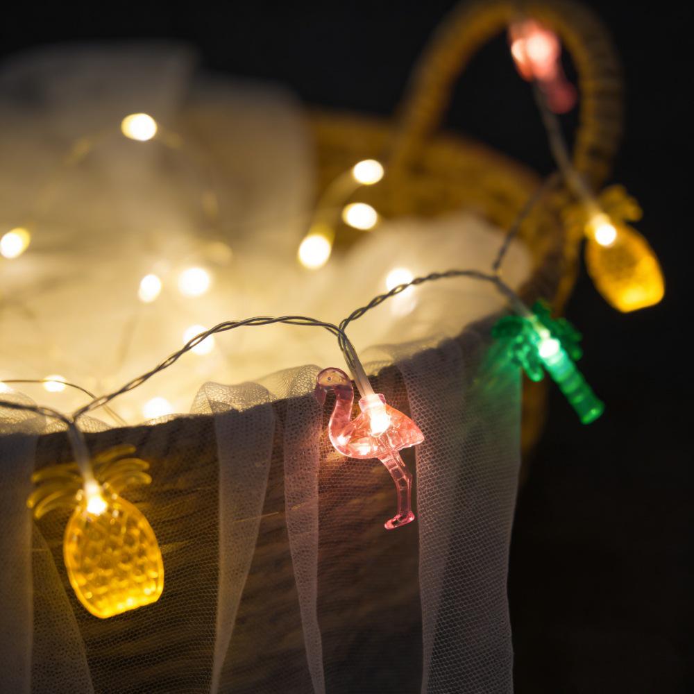 LED Pineapple Coconut Tree String Lights for Children's Room Decor