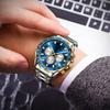Luxury Sports Watch Men Quartz Waterproof Luminous Date Chronograph Men's Watches Stainless Steel Man Watch Male Clock