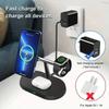 15W 3 In 1 Magnetic Wireless Charger Stand Phone Fast Charging Charger Holder For iPhone 16 15 14 13 Pro Max Apple Watch Airpods