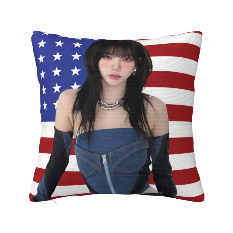 Custom Kpop A-Aespas Girls Karina Winter Giselle Ningning Pillow Case Sofa Luxury Cushion Cover Car Pillowcase