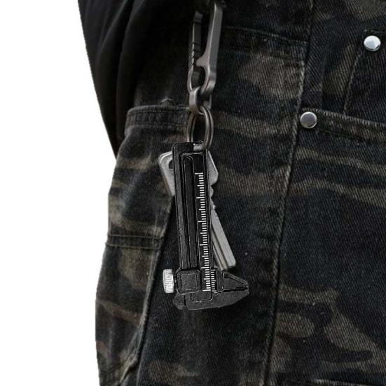 Vernier Caliper Ruler Rust-Resistant Pocket Caliper Metal Measuring Tool with Millimeter Graduations