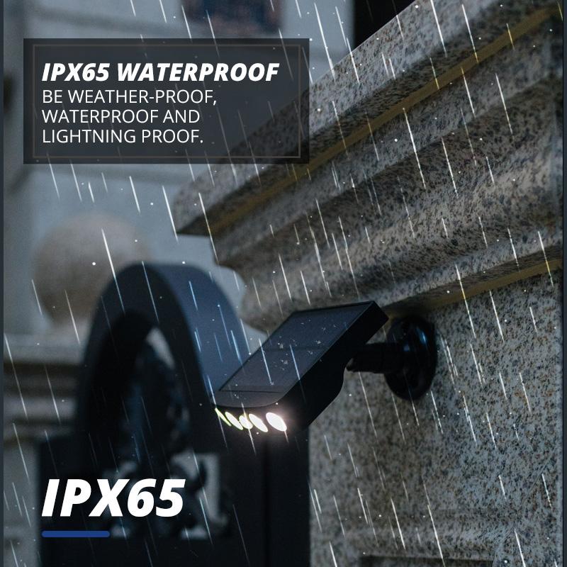 1-4PC solenergi LED-lys utendørs bevegelsessensor dekorasjon overvåkingslys balkong vanntett spotlight 4LED solar hagebelysning