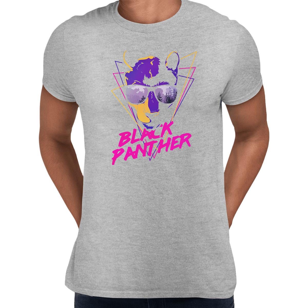 Black Panther Unisex Men Shirt Unisex Crew Neck T Shirt S серый