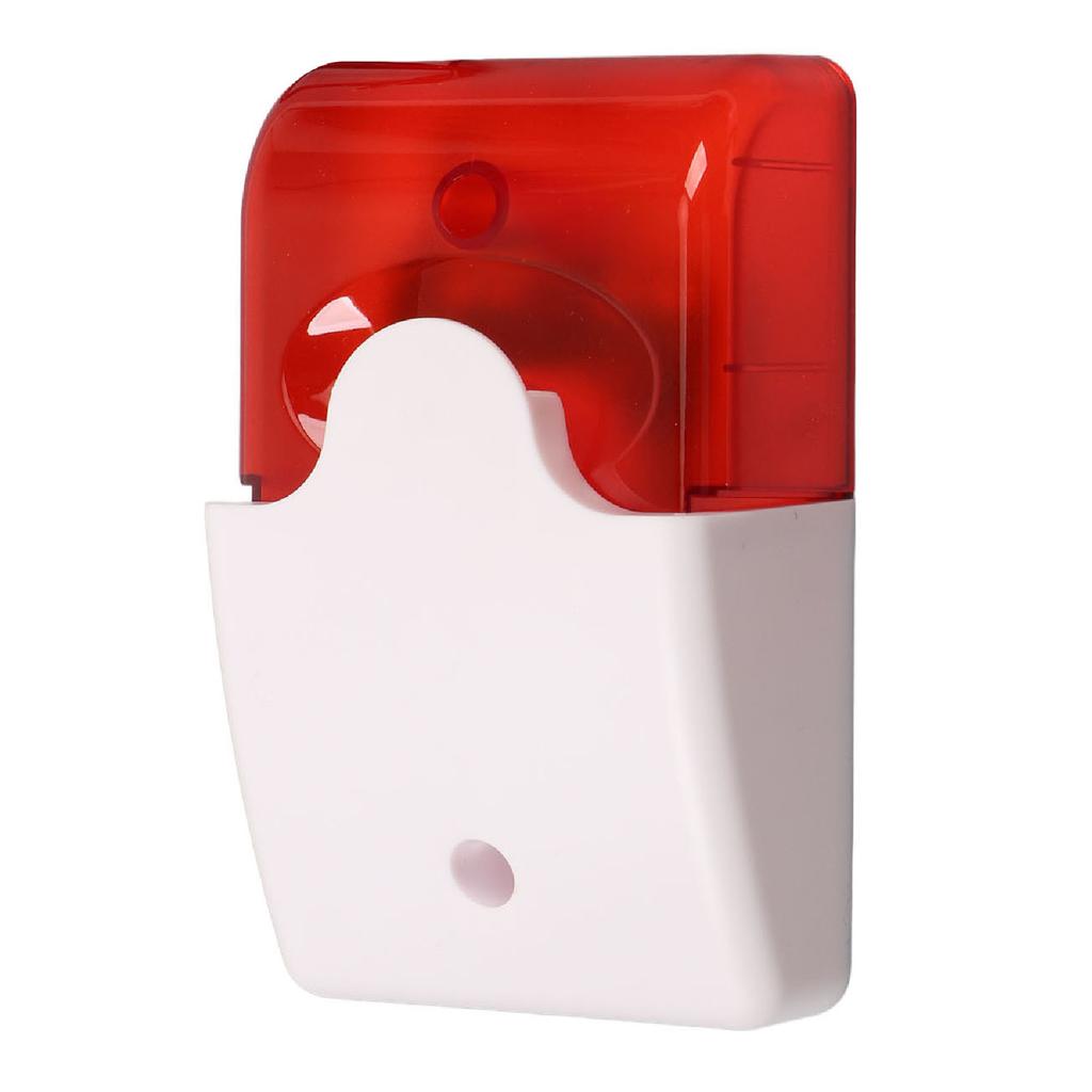 12V Sound and Light Alarm Siren High Decibel Fire Burglar Alarm Horn with LED Flashing Light for Home Store
