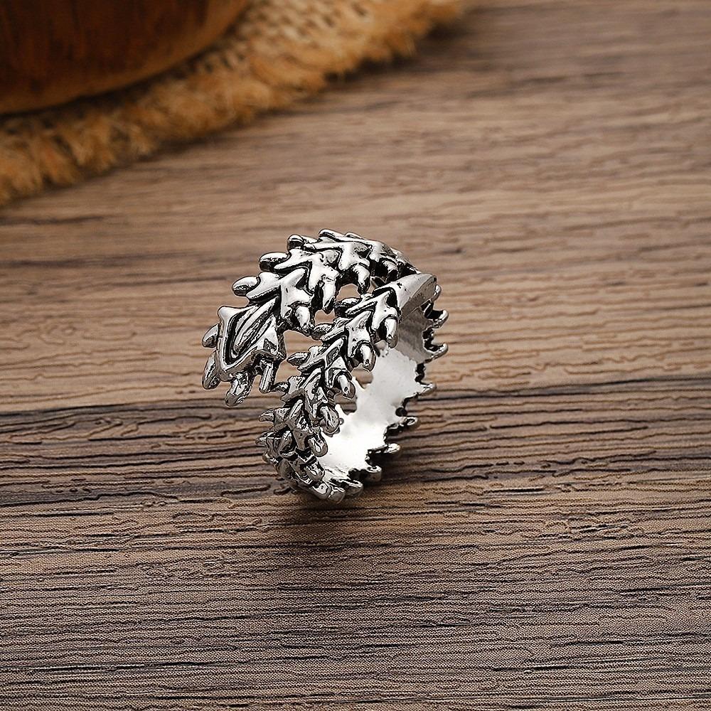 European and American Punk Style Spine Skull Ring, Personalized Retro Opening Adjustable Male and Female Centipede Shape Ring