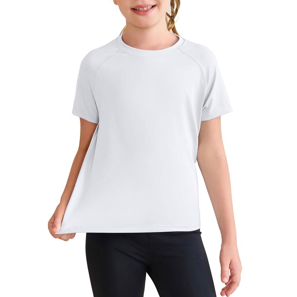 Kids' Quick-Dry Tee - Solid Color Sport T-Shirt