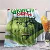 Couverture Flottante Imprimé Dessin Animé Grinch de Noël Couverture Chaude pour Chambre à Coucher, Canapé, Camping Cadeaux pour la Famille et les Amis - MJ016