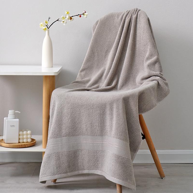 

Очень большое быстросохнущее банное полотенце из чистого хлопка для женщин и мужчин - Впитывающее с золотой нитью 70x140 cm