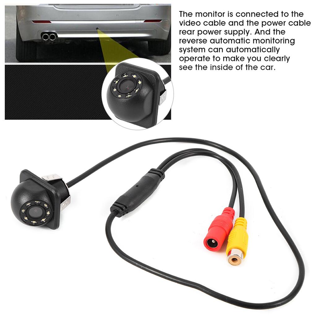 Ultraklare 170 Grad Farb-CCD-Kamera Auto Wasserdicht 8 LEDs Licht 20mm0,8in Bohrer Rückfahrkamera