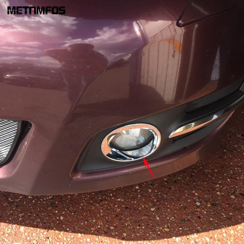 For Nissan Teana 2008 2009 2010 Chrome Front Fog Light Lamp Cover Trim Foglight Foglamp Protector Frame Accessories Car Styling