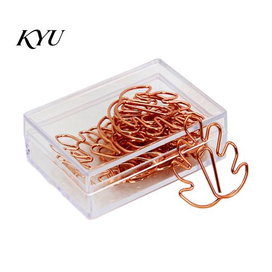 Decorative Page Markers 10PCS Rose Gold Metal Paper Clips, Cartoon Shape Clips Bookmarks, Creative Documents Organizers for Office And School