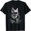Dog Playing Saxophone Cute Graphic Tees Men Women Boys Girls T-Shirt