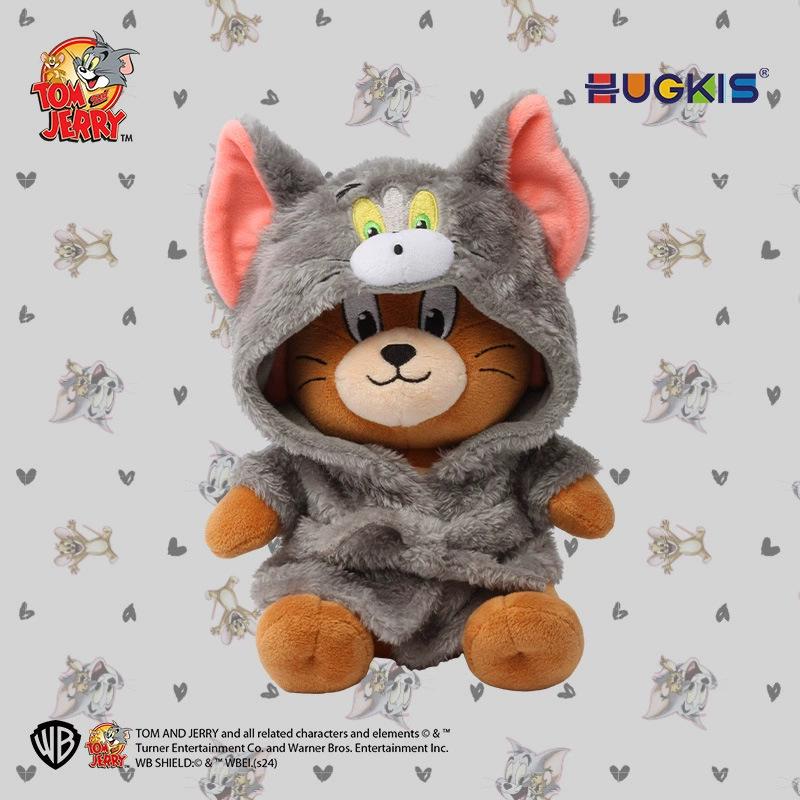 Genuine Warner Brothers Tom and Jerry Superman Tom Cat Plush Doll with Dinosaur Costume