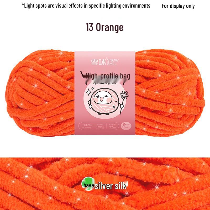 Vibrant No. 8 Ice Silk Yarn for DIY Knitting: Perfect for Scarves, Blankets, Dolls, Crochet Slippers & Chunky Projects