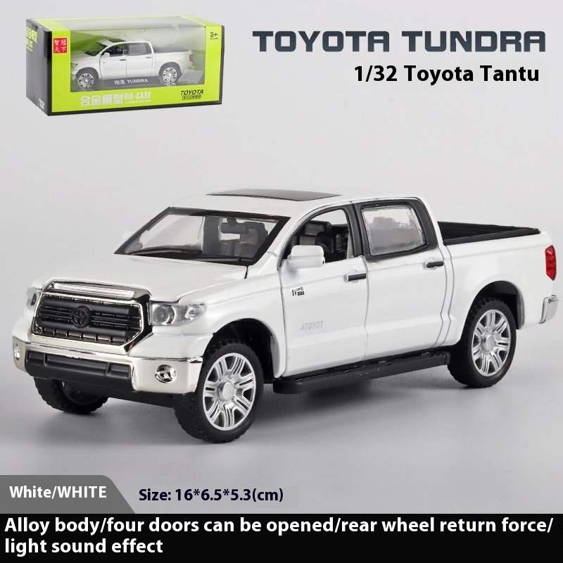 1/32 Scale Toyota Tundra Off Road SUV Pickup Truck Alloy Metal Diecast Car Model Sound & Light Adult Collectible Gifts Mini GT Present