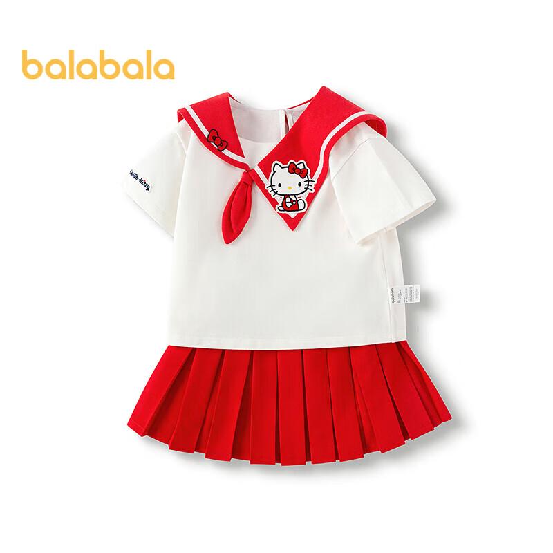 

Balabala Hello Kitty Girls Short Sleeve Two-Piece Set 100