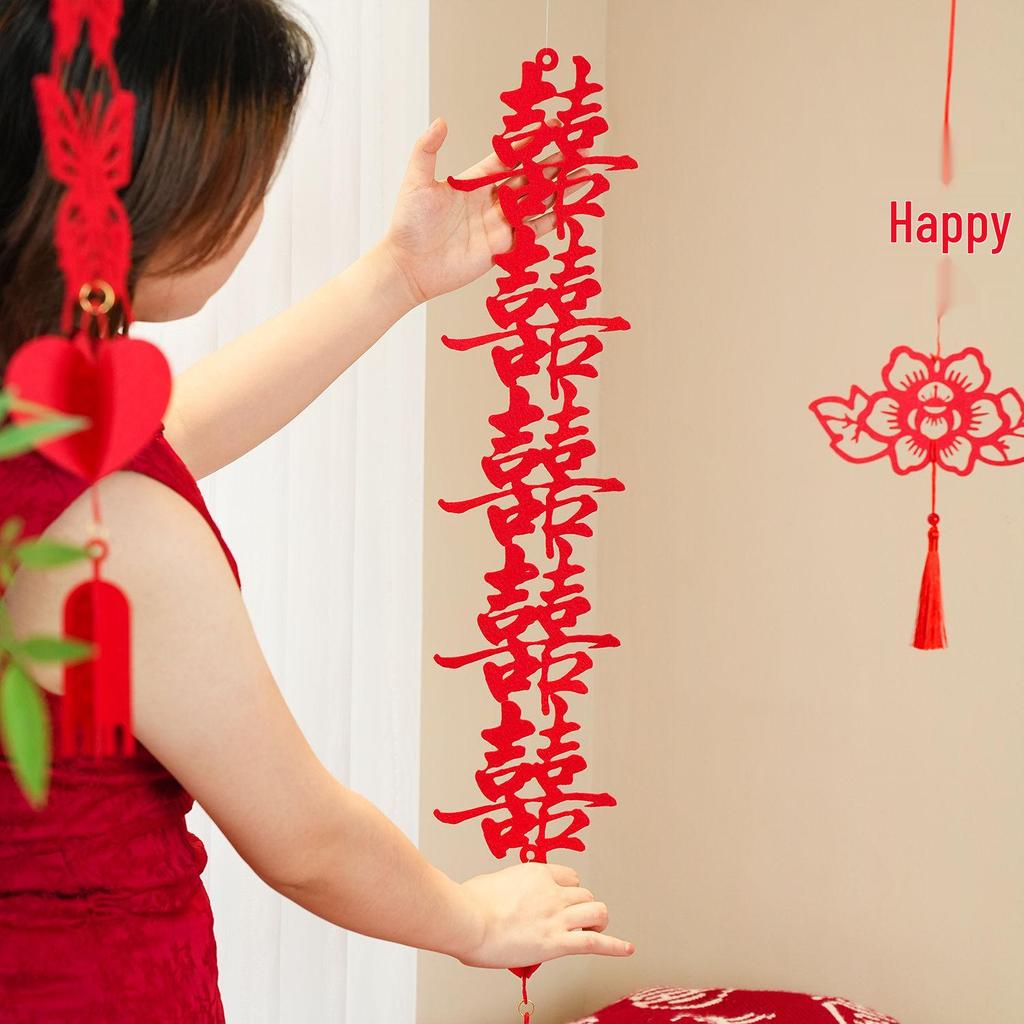 Butterfly Wedding Room Decoration Set with Lantern String and Festive Pendant