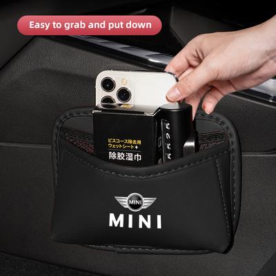 Keychain Multi-functional Car Storage Box Holder Leather Auto Door Side Case BackBag For Mini Cooper F55 F56 F57 R55 R56
