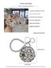 Korean Style Diamond Round Mirror Keychain: Folding Glass Charm for Bags & Cars