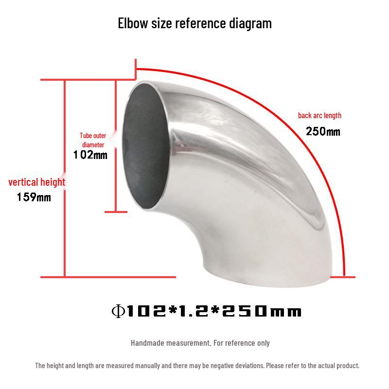 304 Stainless Steel 90° Elbow for Exhaust and Handrail Systems