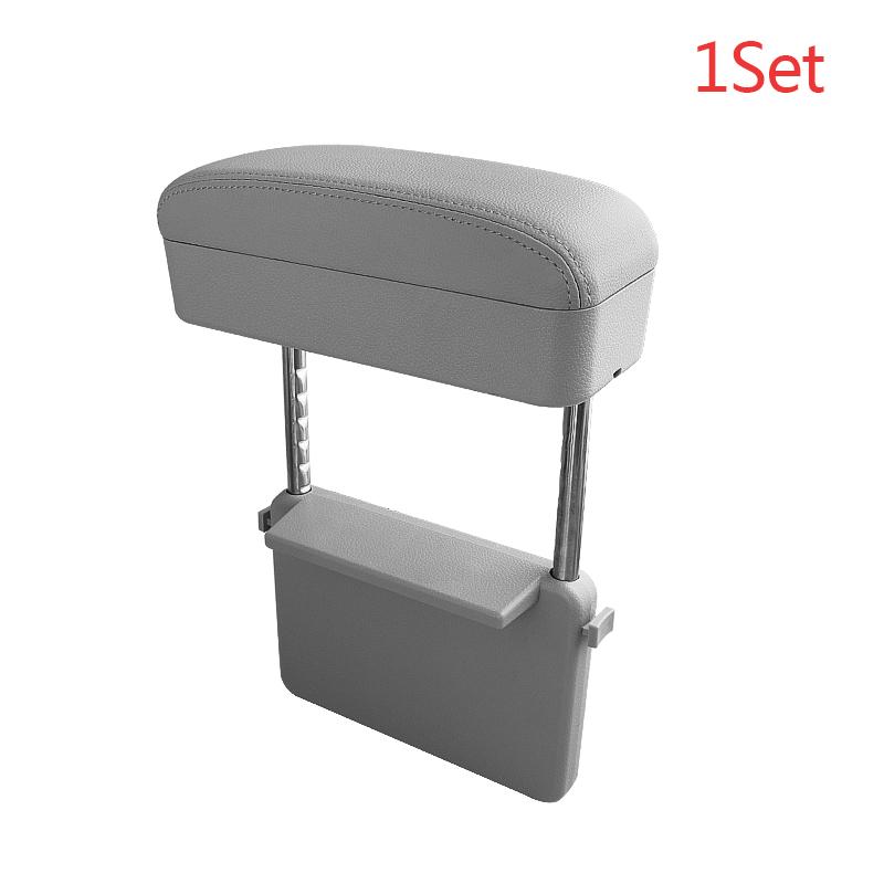 

BLALION Armrest Support Elbow Rest Pad Armrest Extender With Console Storage Organizer Adjustable Height Arm Rest Box Accessory Gray 1pc