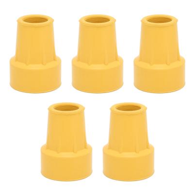 5 ADET Tek Açılı Baston Uçları 34in Taklit Lastik Dokusu Koruyucu Kaymaz Kauçuk 19mm Koltuk Değneği