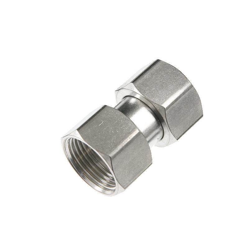 304 Stainless Steel Swivel Union Female Thread Pipe Fitting, Double Female Thread, 6 Points, 4 Points, 1 Inch, for Water Meter/Pump
