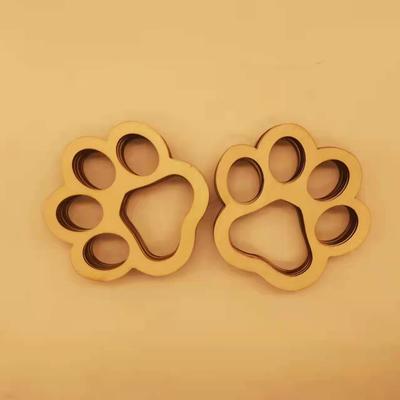 30 PCS Madeira Oco Osso de Cachorro De Madeira Impressão de Pata Artesanato DIY Presente Festa Decoração Etiqueta Pintura Feito À Mão