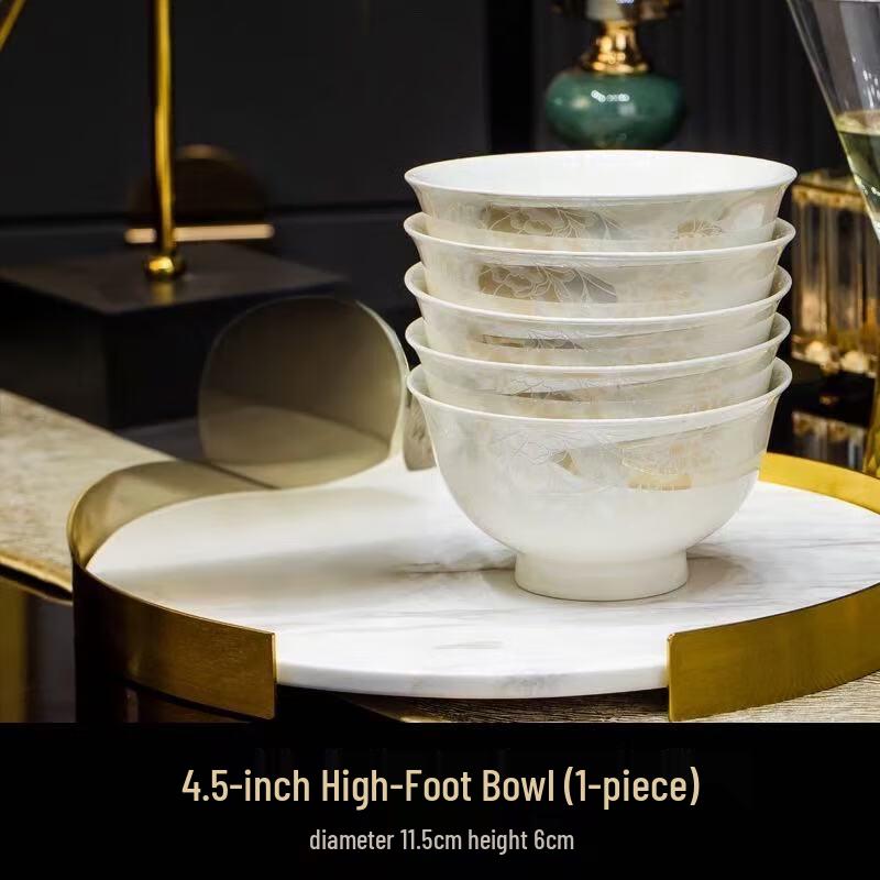 Jingdezhen Ceramic Anti-scald Household Bowl Set
