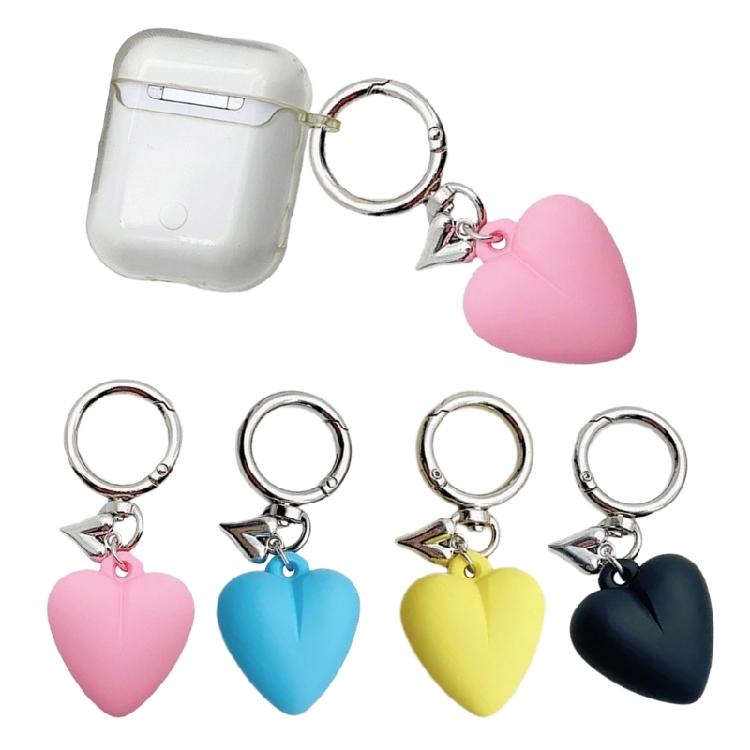 Colorful Heart Keychain Love Shape Bag Charm Pendant Decoration Handmade Jewelry