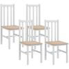 Set of 4 Kitchen Chairs Dining Chairs Chairs, Solid Wood, Modern Design, 38.5 cm x 47.5 cm x 99 cm, Natural
