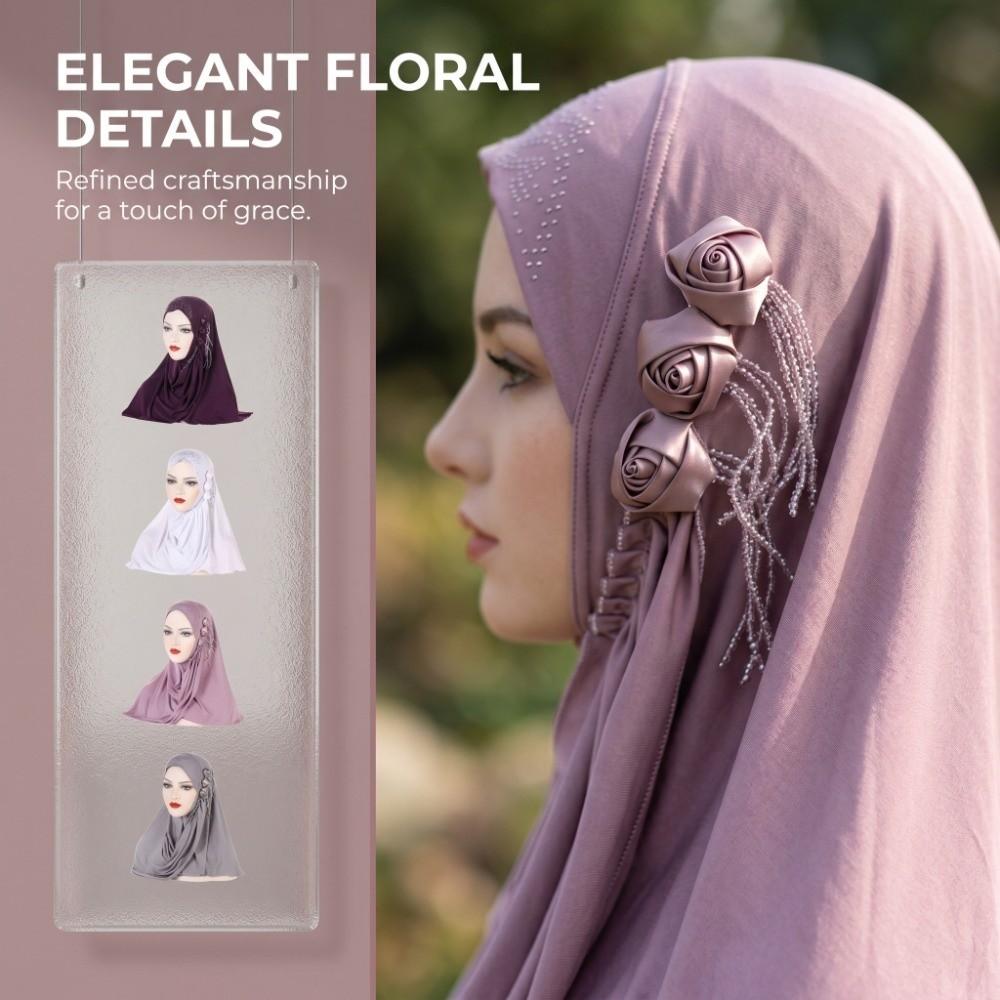 Floral Women's Hijabs Modest Wear Islamic Headscarf Classic Muslim Hijab Women's Wear