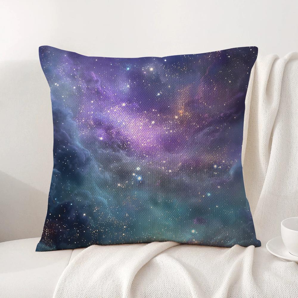 Classic Starry Sky Cushion Cover Natural Linen Organic Fabric DoubleSided Printing Sofa Home Decor Gift Pillow Cover