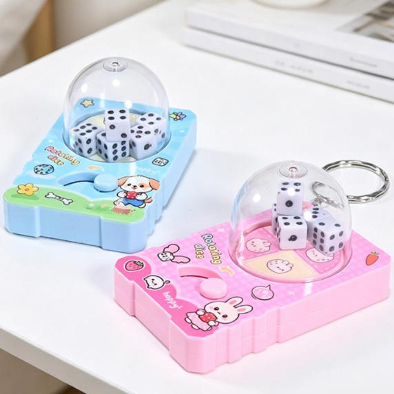 Portable Fidget Dice Keychain,Stress Relief Toy,Unique Gift Dice Gaming Stress Reliever Decision Maker Novelty Gift For Her Him
