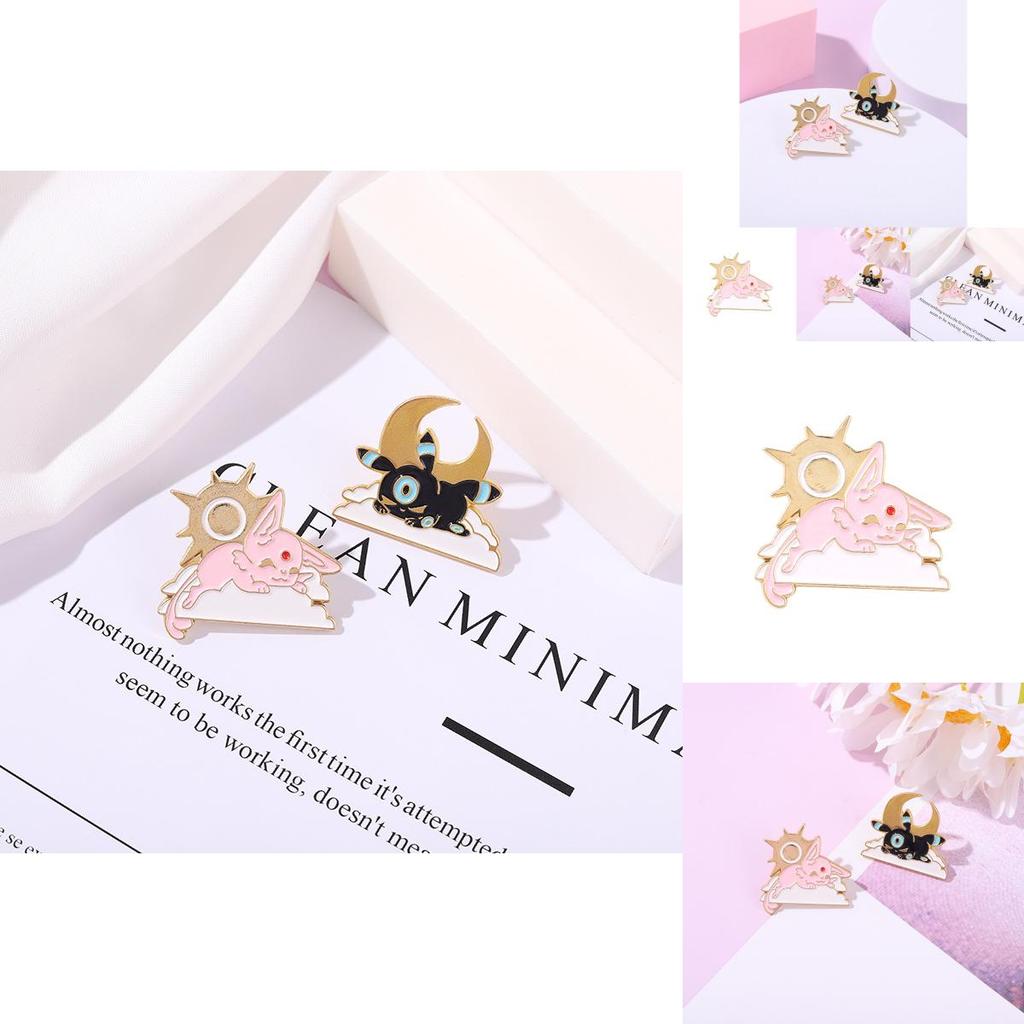 Adorable Anime Cartoon Couple Brooches Unique Animal Design Fashionable Accessories