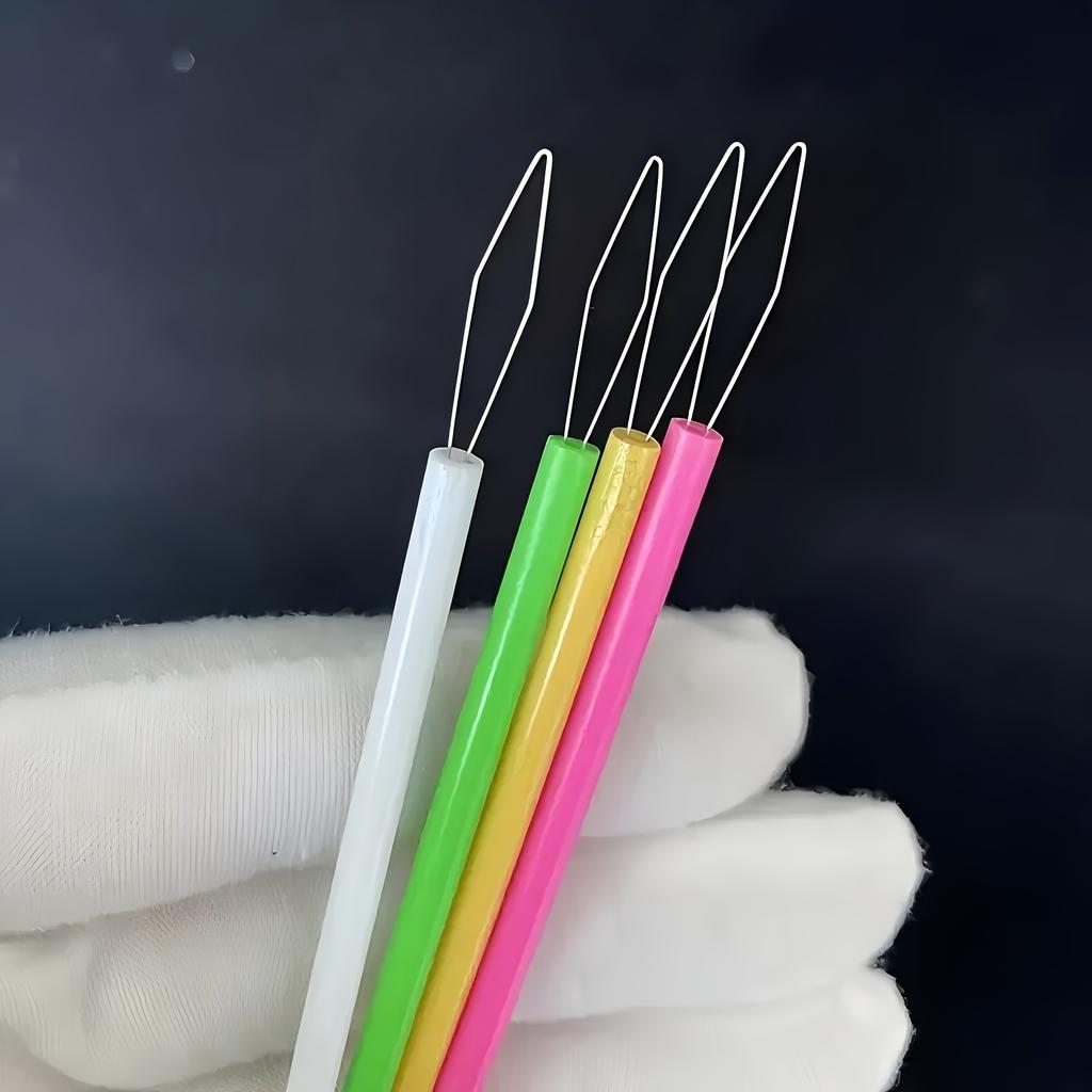 4pcs Set of Colorful Plastic Threaders - Cylindrical Threading Tools, DIY Sewing Accessories, Convenient Needle and Thread Threader, Suitable for Bead