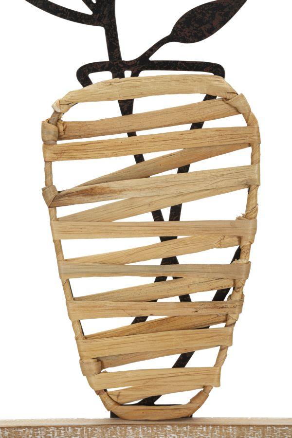 Iron and Wood Wall Panel Vaso Cm 40X3,5X80