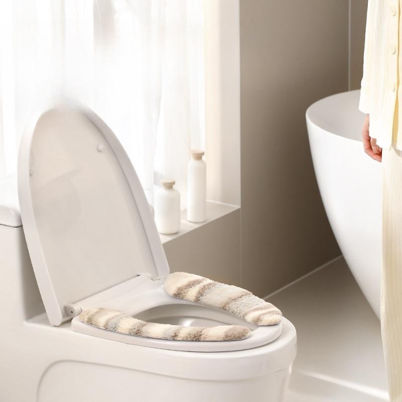 Household Winter Thickened Plush Toilet Seat Cover, All-season Universal Plush Toilet Seat Patch