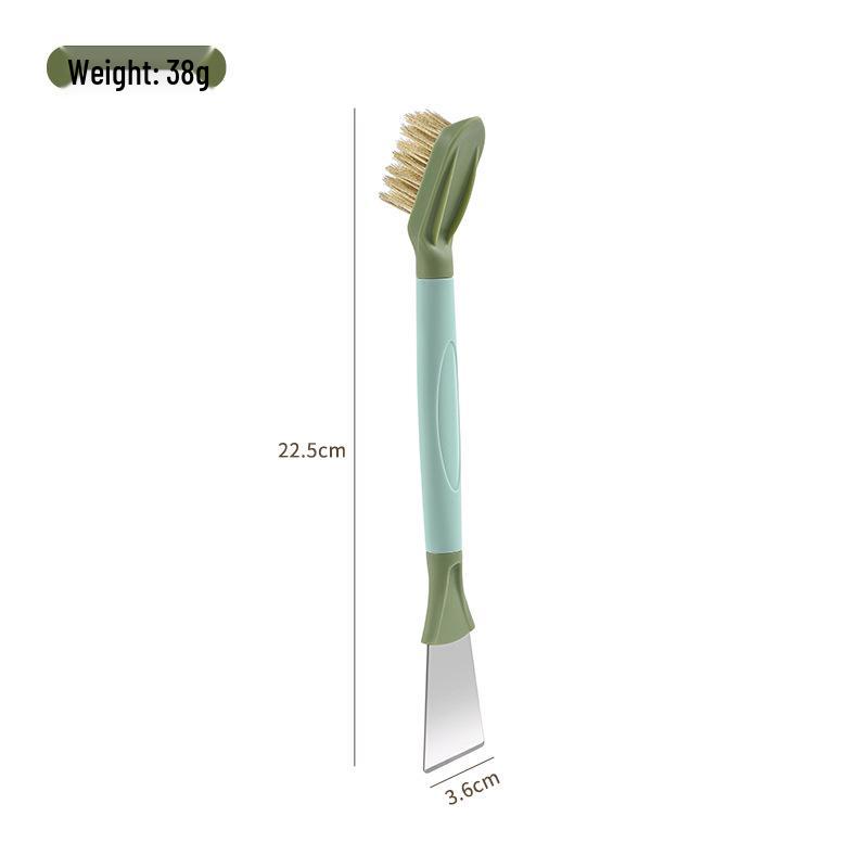 Double-Headed Kitchen Cleaning Brush: Gas Stove Scraper & Gap Tool for Oil & Dirt Removal