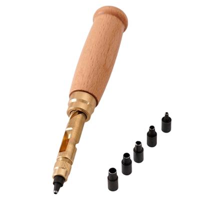 Screw Hole Punch Leather Hole Punch Tool Paper Hole Punch Craft Puncher 6 Tips Sizes 1.5mm 2mm 2.5mm 3mm 3.5m 4mm