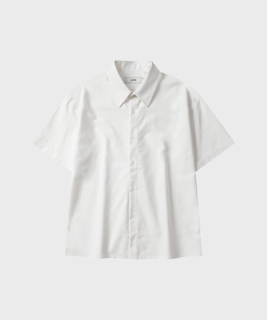 LEIRE Summer Crop Short Sleeve Shirt [White]