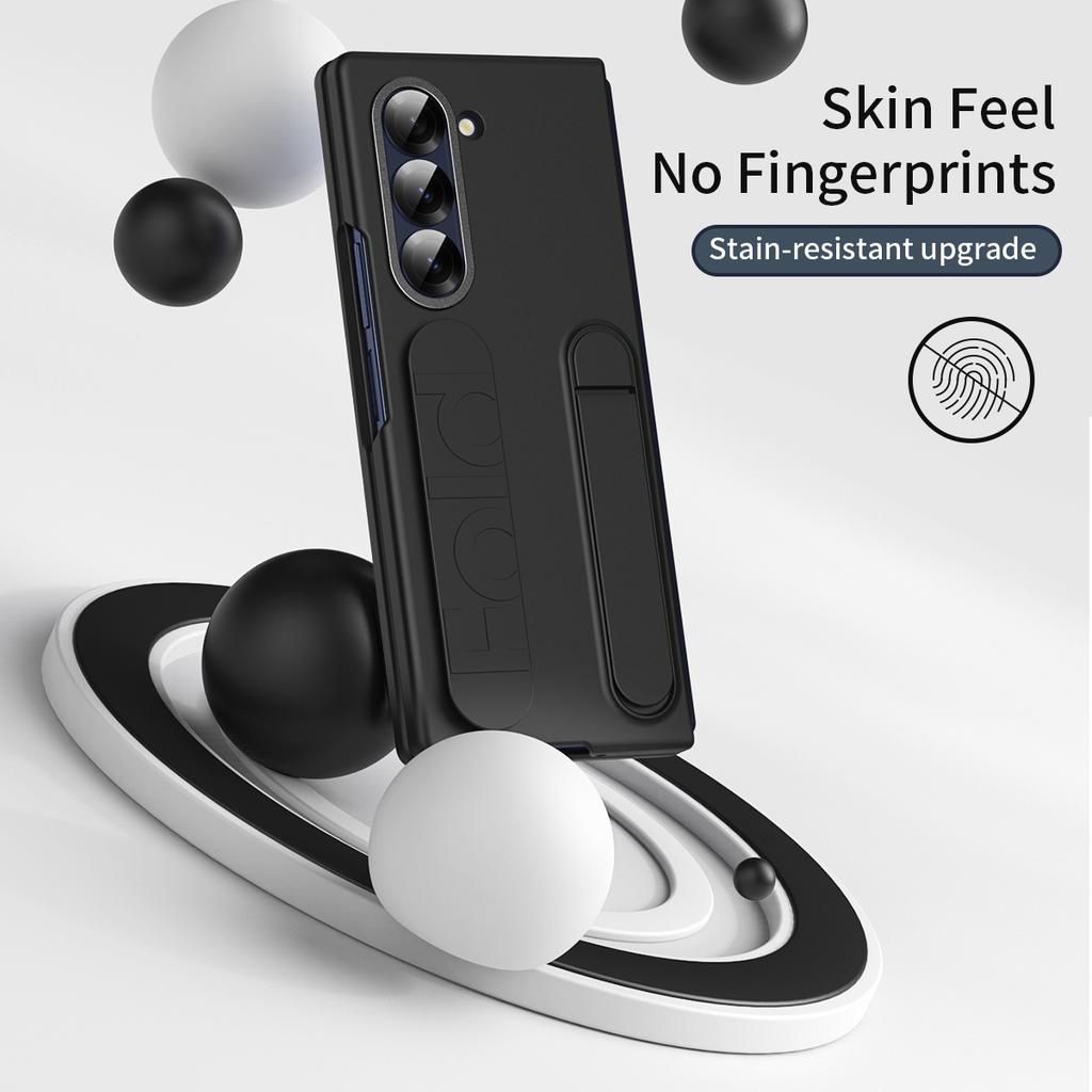 For Samsung Galaxy Z Fold5 5G Case Kickstand Wristband PC+Silicone Phone Cover