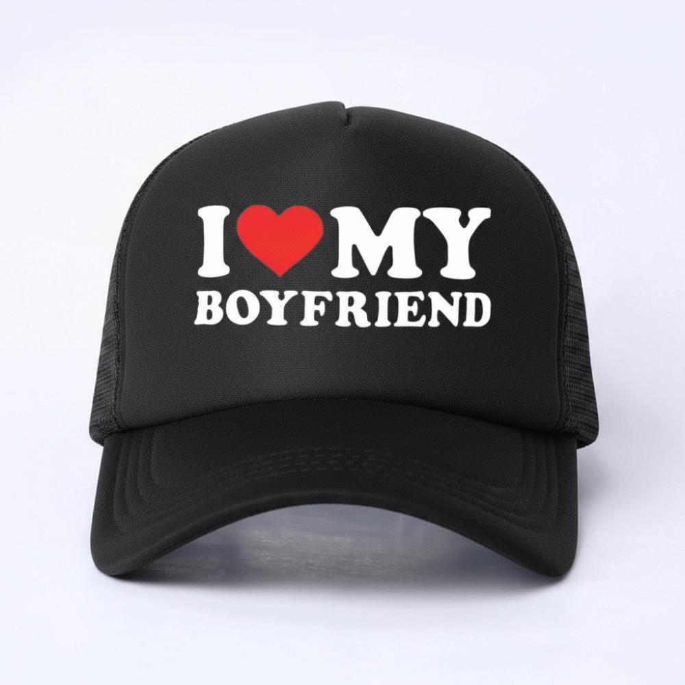 Letter Printing Mesh Baseball Cap Adjustable Breathable Boyfriend Girlfriend Couple Hats Hip-hop Snapback Cap