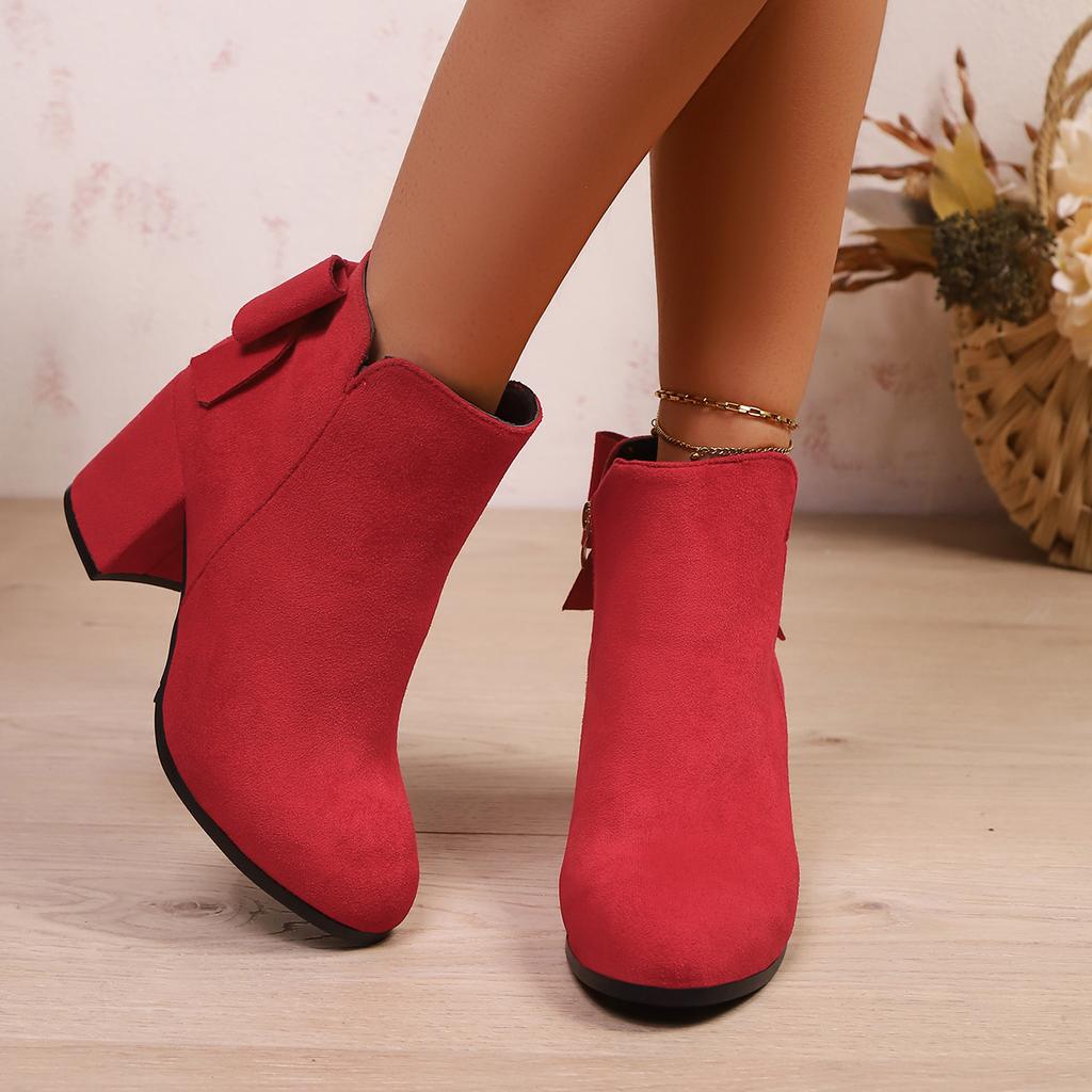Women Ankle Boots Large Size Outdoor  Party Shoes Female 2025 New Autumn Winter High Heels Boots Women Zapatos De Mujer