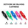 20pcs Ballpoint Tattoo Cartridge Needles 5 Colors Tattoo Practice Needles Beginner Designer Drawing Practice for Tattoo Machine