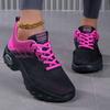 Large size new fashion casual shoes air cushion flying woven women's shoes sports shoes breathable mesh shoes heightening rocking shoes