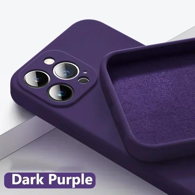 Original Liquid Silicone Phone Case For iPhone 17 16 15 11 12 13 14 Pro Max Plus Shockproof Protection Back Cover funda
