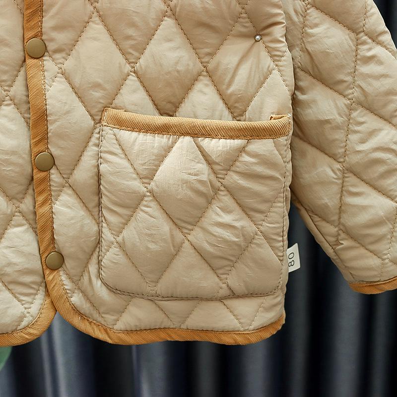 Korean Style Quilted Cotton Winter Jacket Set for Toddlers