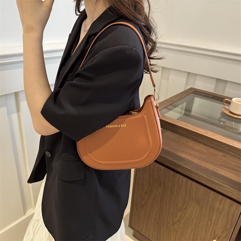 Trendy Versatile Women's Shoulder Bag Beautiful Stylish Crossbody Underarm Bag In Black White Pink And Brown Colors